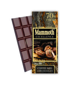 Mammoth 70 dark chocolate coffee beans