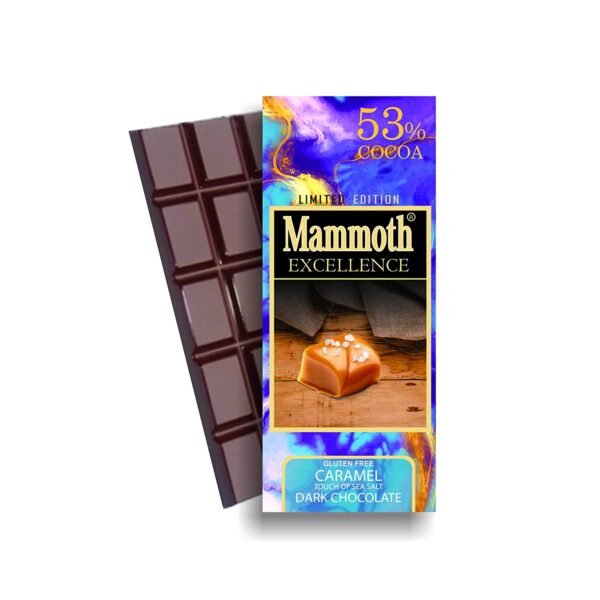 Mammoth 53% Dark Chocolate Bar with Caramel and touch of Sea salt 1