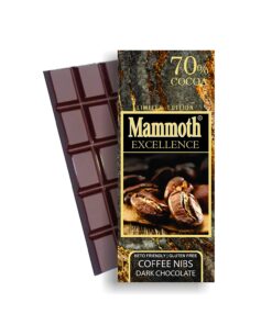 Mammoth 70% dark chocolate with coffee nibs 1